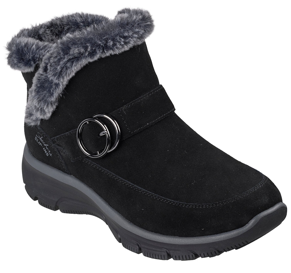 Skechers 168185/BLK Slip-ins Relaxed Fit: Easy Going - Gentle Winter - Black