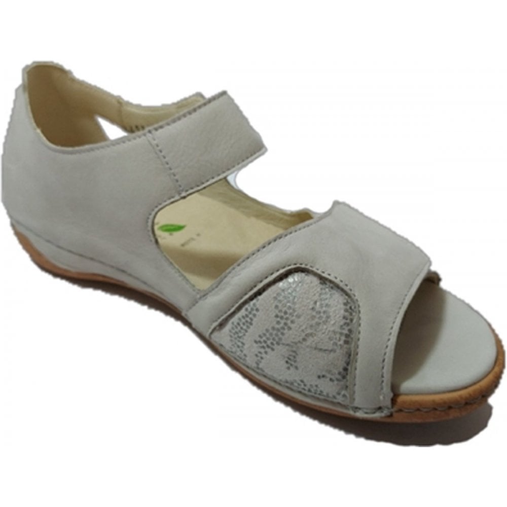 Waldlaufer Heliett Wide Fitting Sandal - Cement - image 002 |ww_colour=cement|ww_order=002|