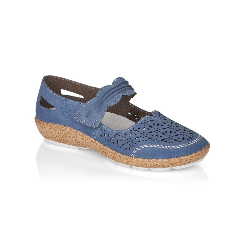 Rieker Cindy Bar Shoe - Blue - image 001 |ww_colour=blue|ww_order=001|