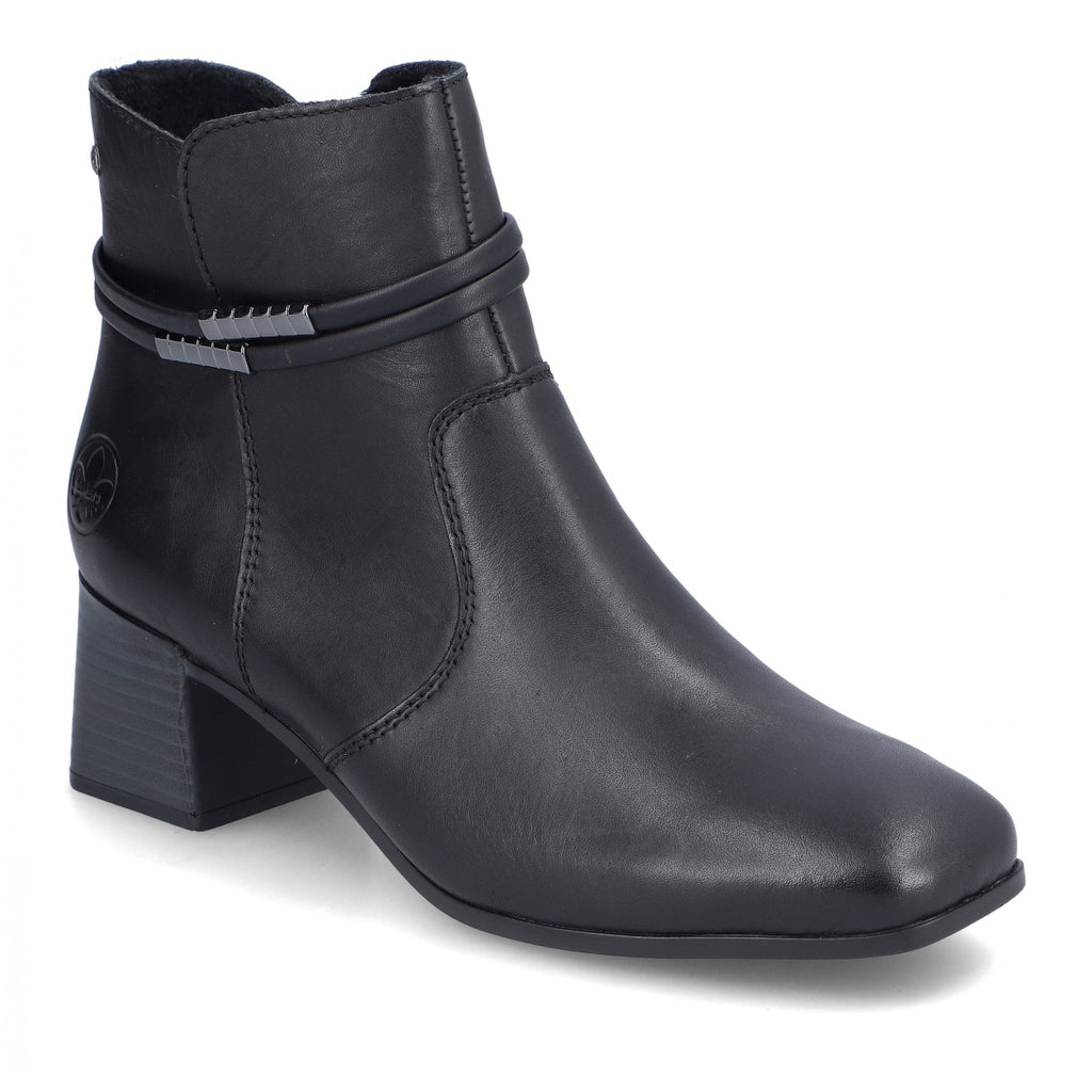 Rieker Susi Block 70973 Heeled Boots - Black - image 001 |ww_colour=black|ww_order=001|