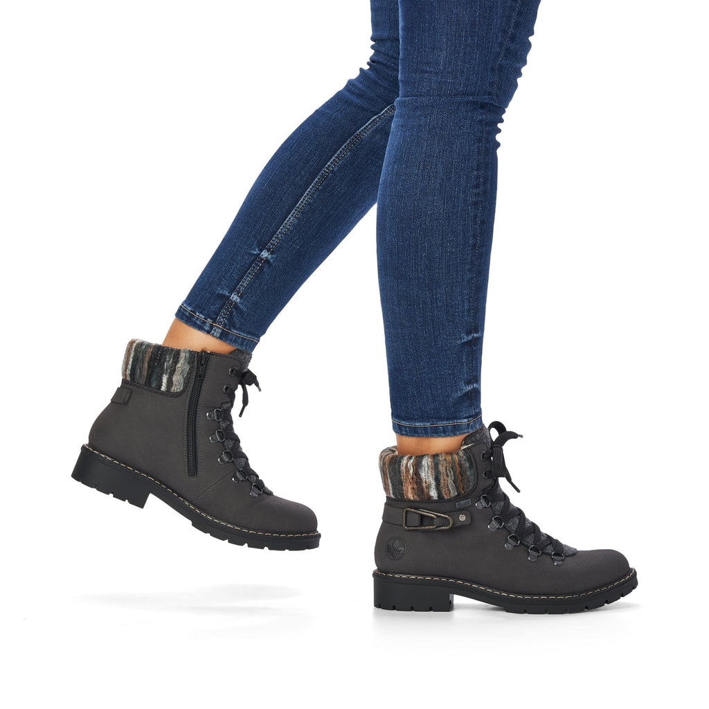 Rieker Y9131 Waterproof Hiker Style Boot - Grey - image 004 |ww_colour=grey|ww_order=004|