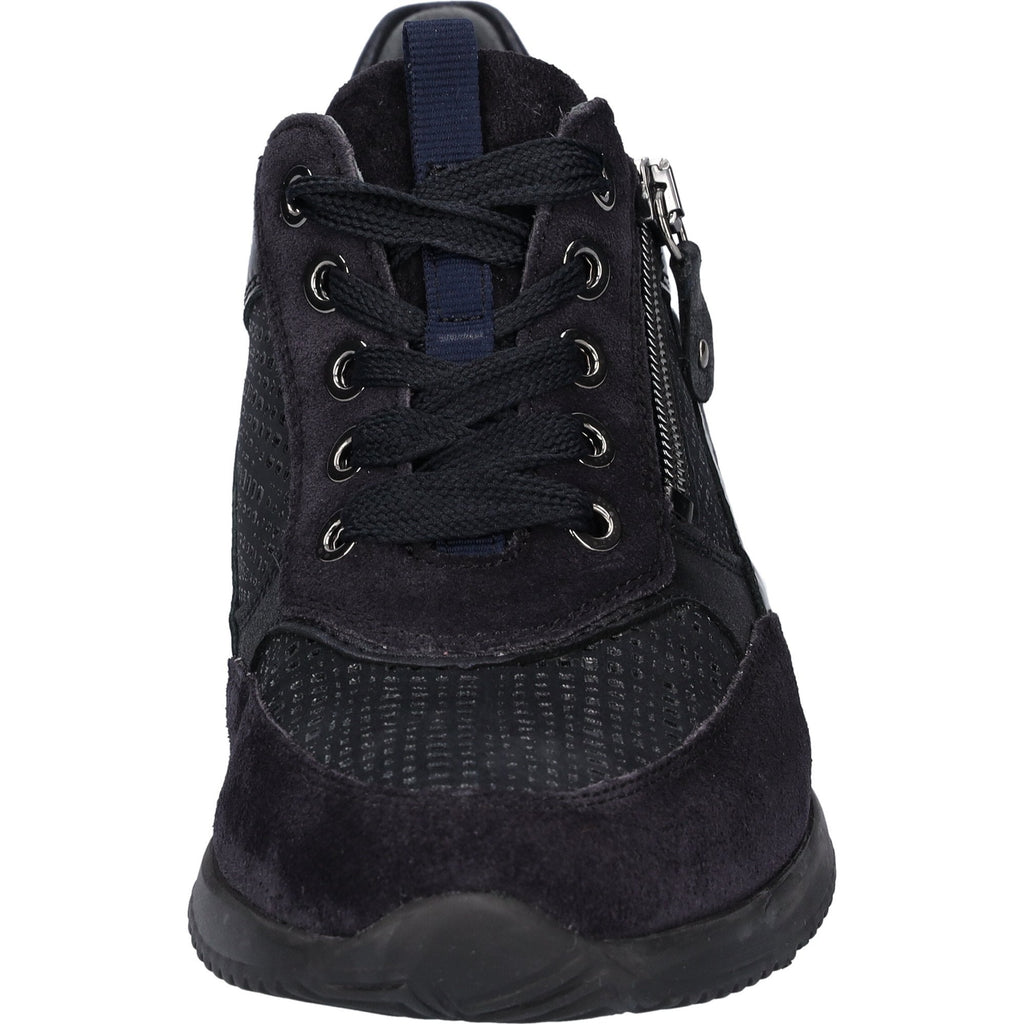 Waldlaufer Himona Lace/Zip Up Trainer - Notte - image 002 |ww_colour=notte|ww_order=002|