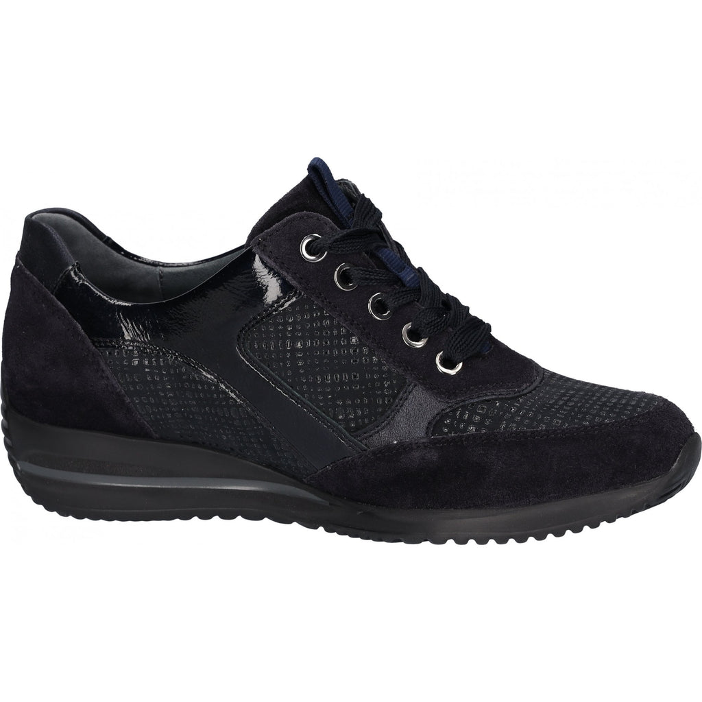 Waldlaufer Himona Lace/Zip Up Trainer - Notte - image 003 |ww_colour=notte|ww_order=003|