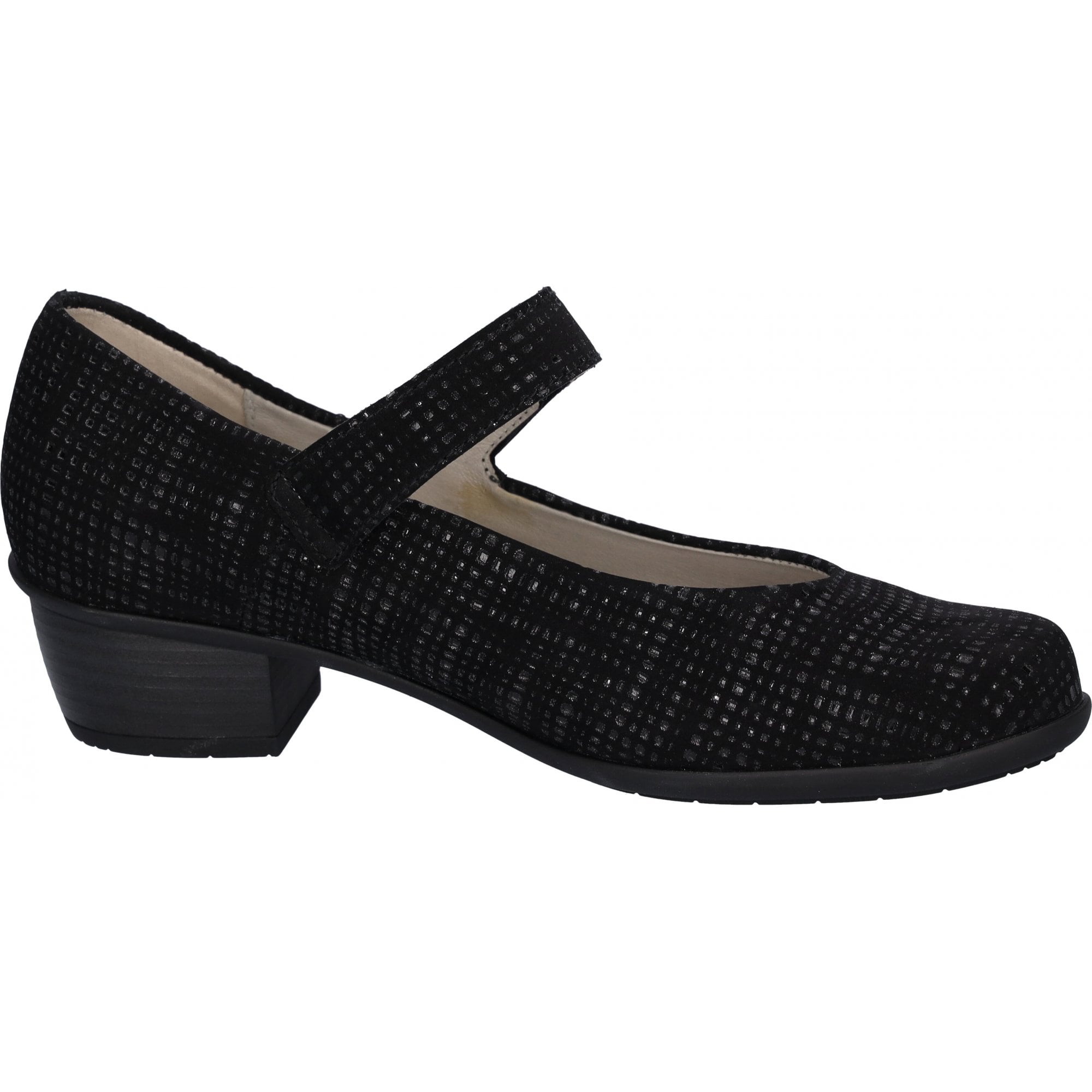 Waldlaufer Haifi Classic Court Shoe - Black - image 002 |ww_colour=black|ww_order=002|