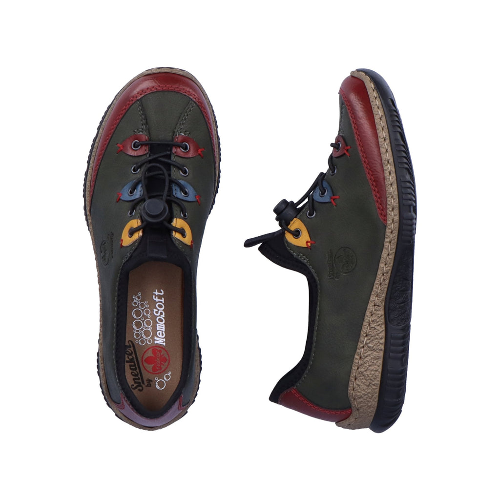 Rieker Adjustable Casual Slip On Shoe - Green - image 002 |ww_colour=green|ww_order=002|