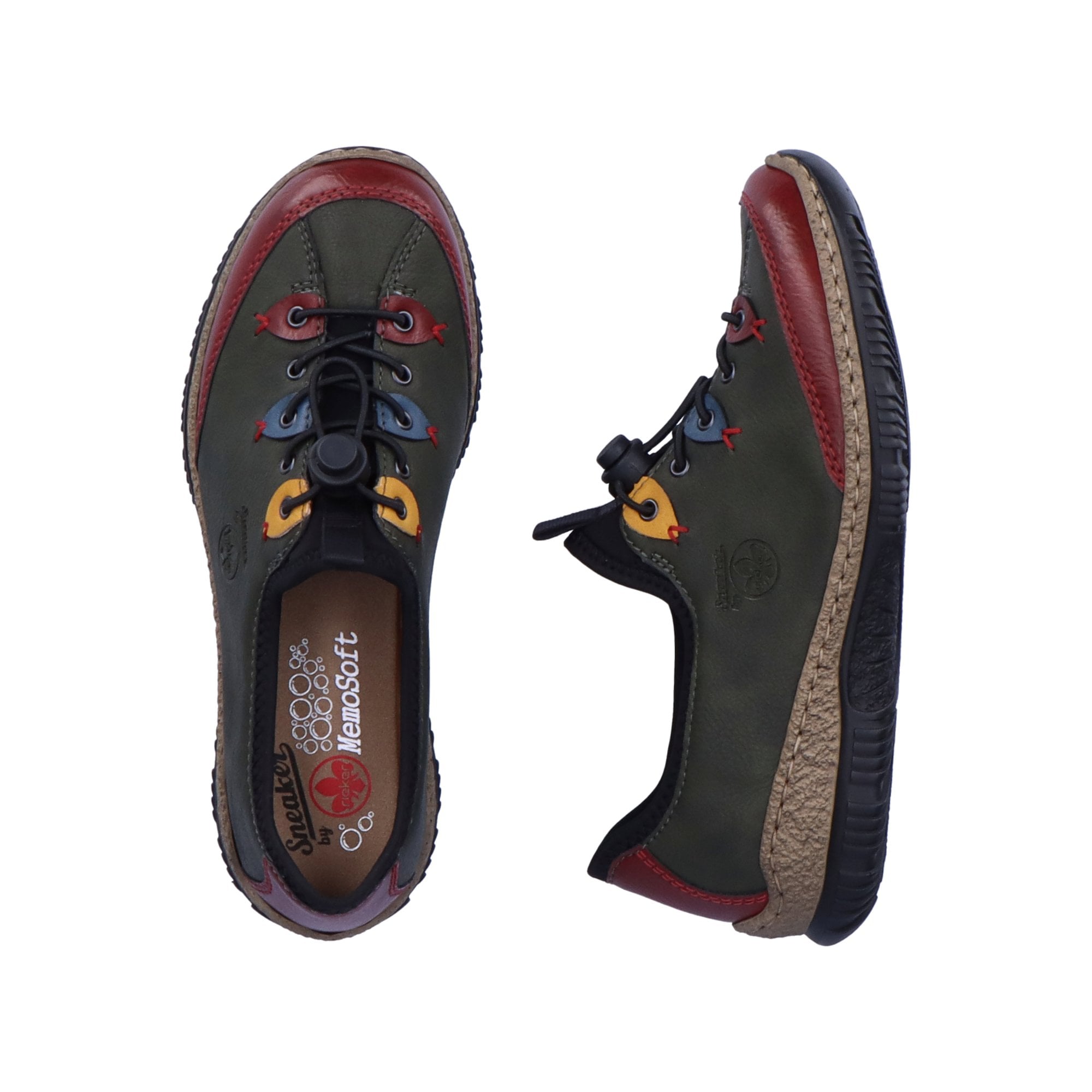 Rieker Adjustable Casual Slip On Shoe - Green - image 002 |ww_colour=green|ww_order=002|