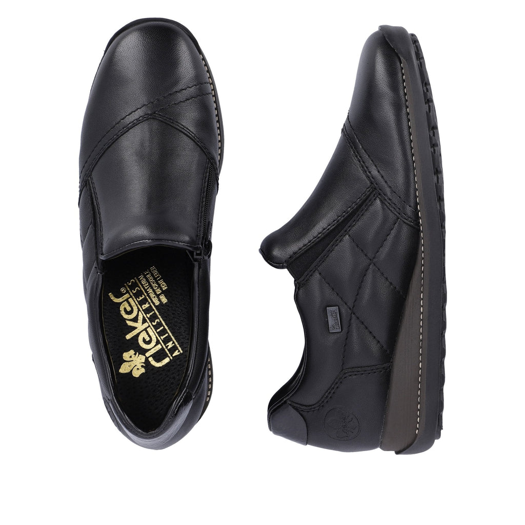 Rieker 44277 Zip Up Shoe - Black - image 002 |ww_colour=black|ww_order=002|