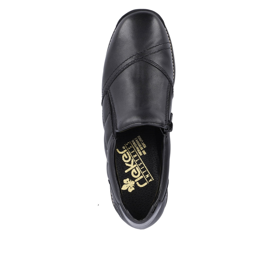 Rieker 44277 Zip Up Shoe - Black - image 006 |ww_colour=black|ww_order=006|