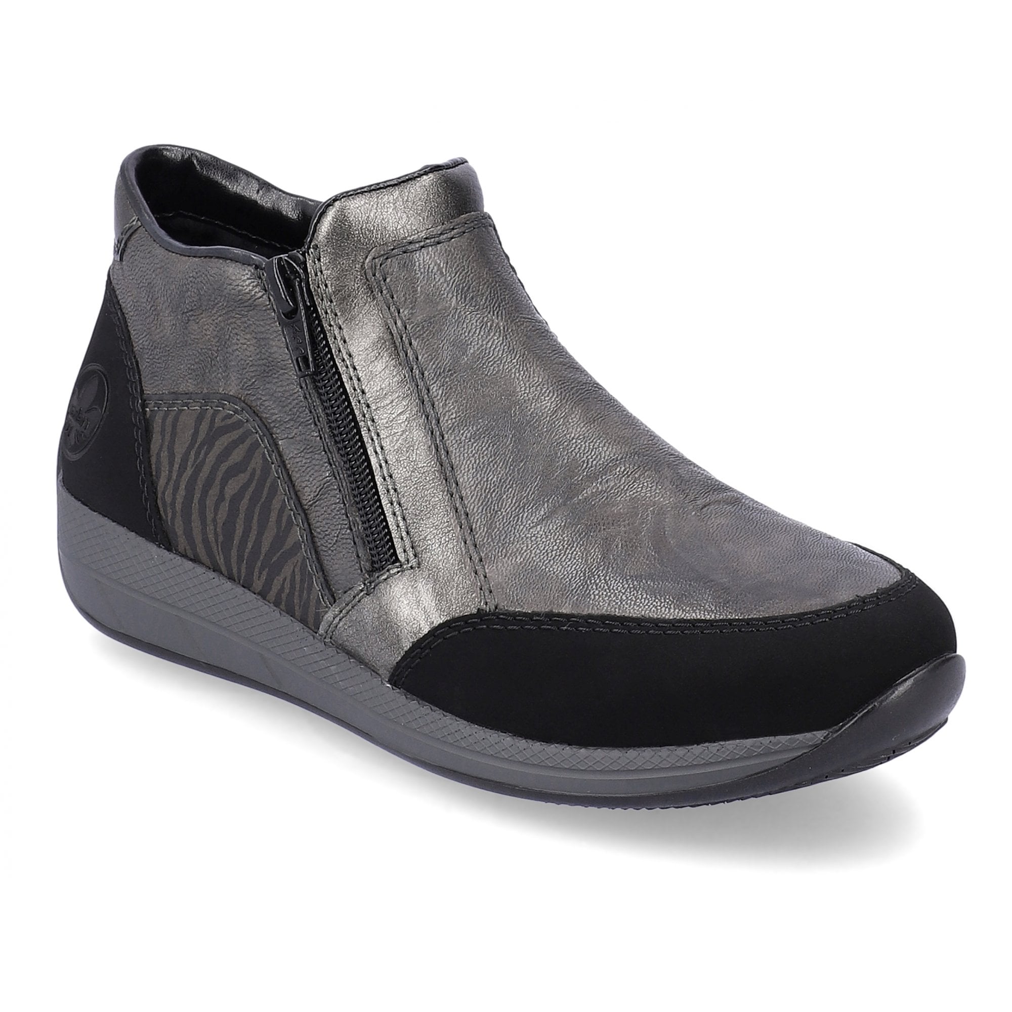 Rieker Denya N1152 Low Cut Wide Fitting Boot - Grey - image 001 |ww_colour=grey|ww_order=001|