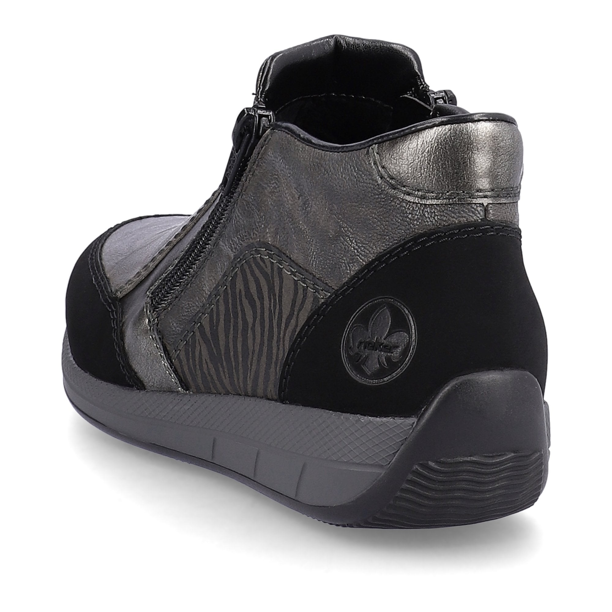 Rieker Denya N1152 Low Cut Wide Fitting Boot - Grey - image 003 |ww_colour=grey|ww_order=003|