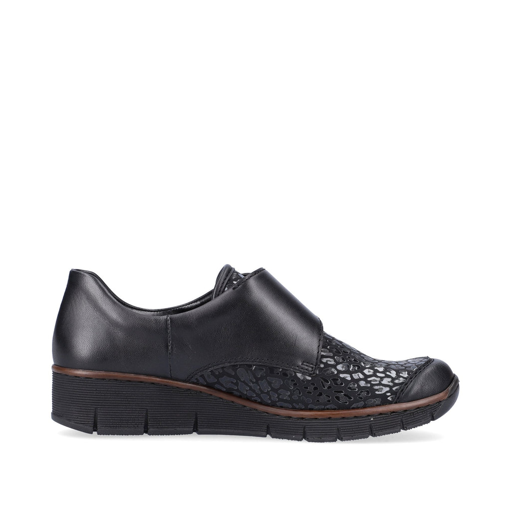 Rieker 537C0 Hook & Loop Fastening Shoe - Black - image 002 |ww_colour=black|ww_order=002|