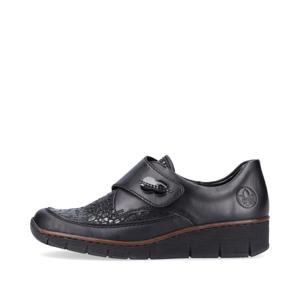 Rieker 537C0 Hook & Loop Fastening Shoe - Black - image 003 |ww_colour=black|ww_order=003|
