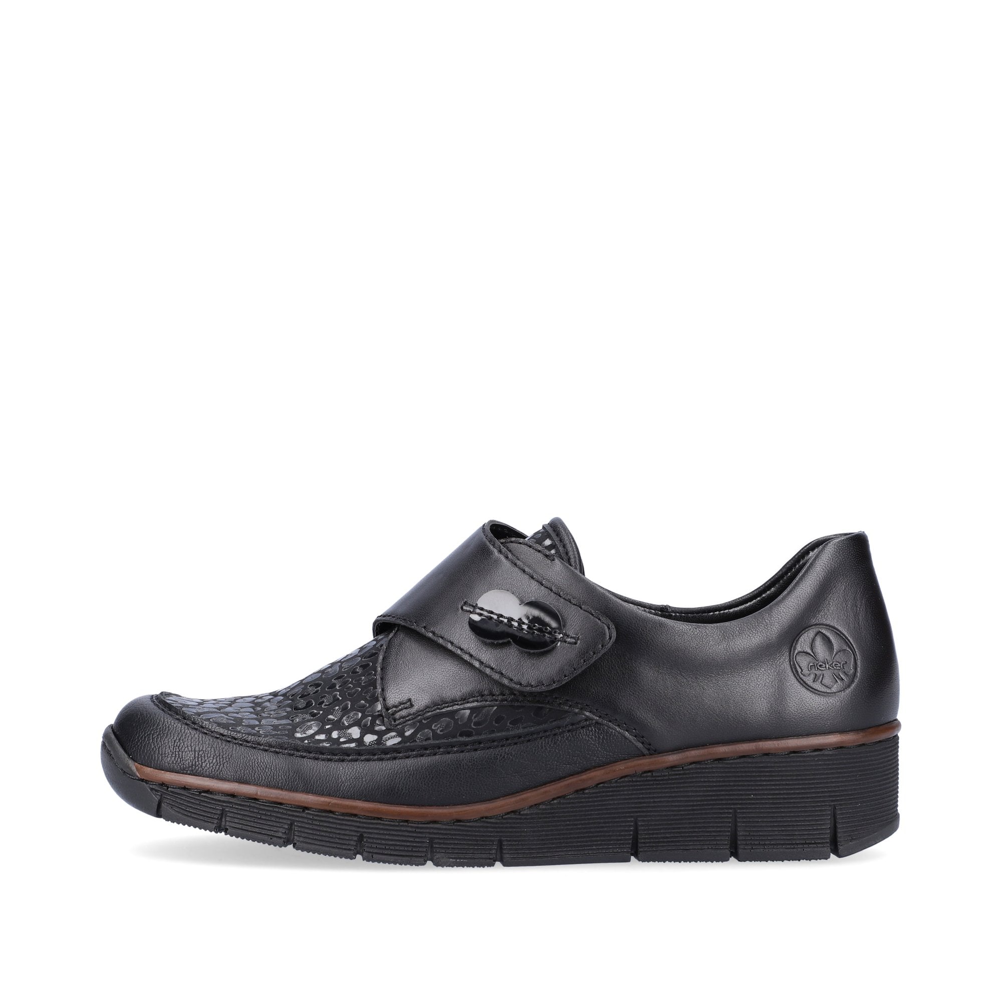 Rieker 537C0 Hook & Loop Fastening Shoe - Black - image 003 |ww_colour=black|ww_order=003|