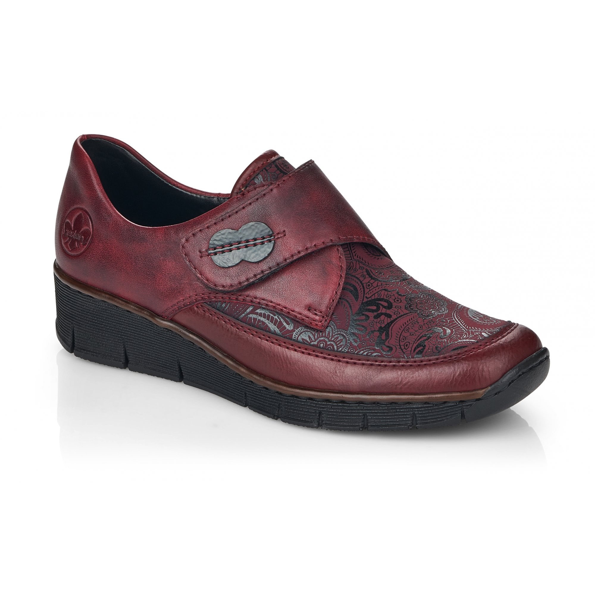 Rieker Hook & Loop Fastening Shoe - Red - image 001 |ww_colour=red|ww_order=001|