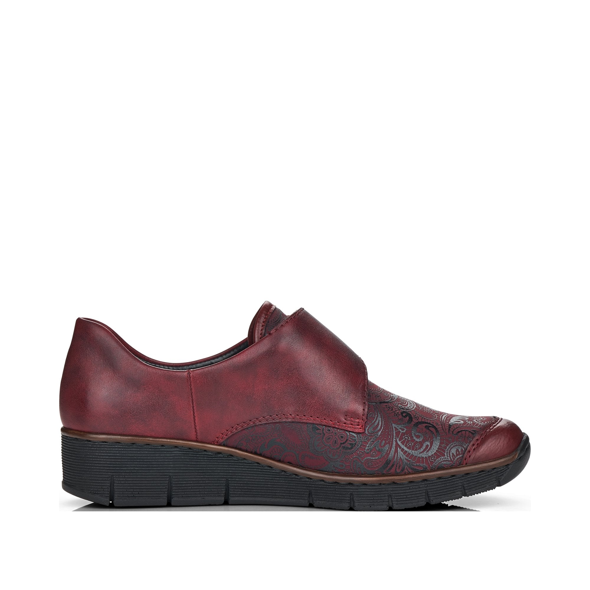 Rieker Hook & Loop Fastening Shoe - Red - image 003 |ww_colour=red|ww_order=003|