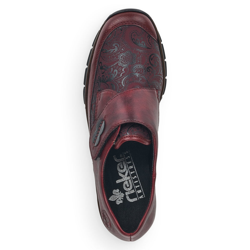 Rieker Hook & Loop Fastening Shoe - Red - image 005 |ww_colour=red|ww_order=005|