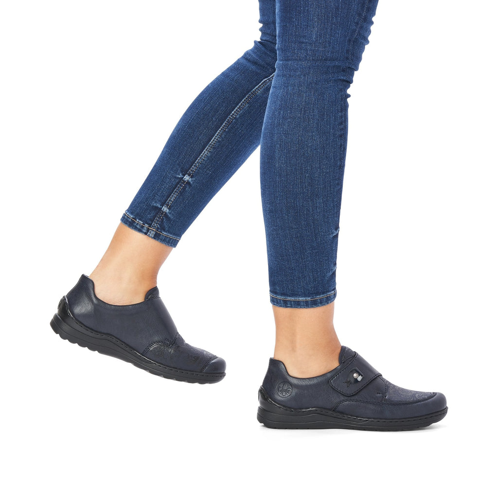Rieker 48951 Wide Fitting Hook & Loop Shoe - Blue - image 002 |ww_colour=blue|ww_order=002|