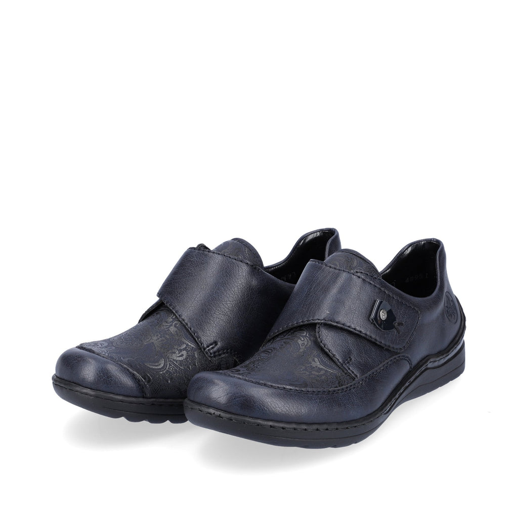 Rieker 48951 Wide Fitting Hook & Loop Shoe - Blue - image 003 |ww_colour=blue|ww_order=003|