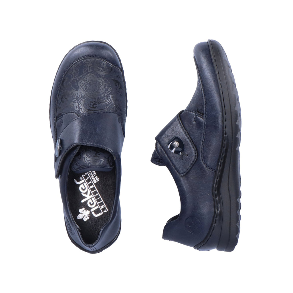 Rieker 48951 Wide Fitting Hook & Loop Shoe - Blue - image 004 |ww_colour=blue|ww_order=004|