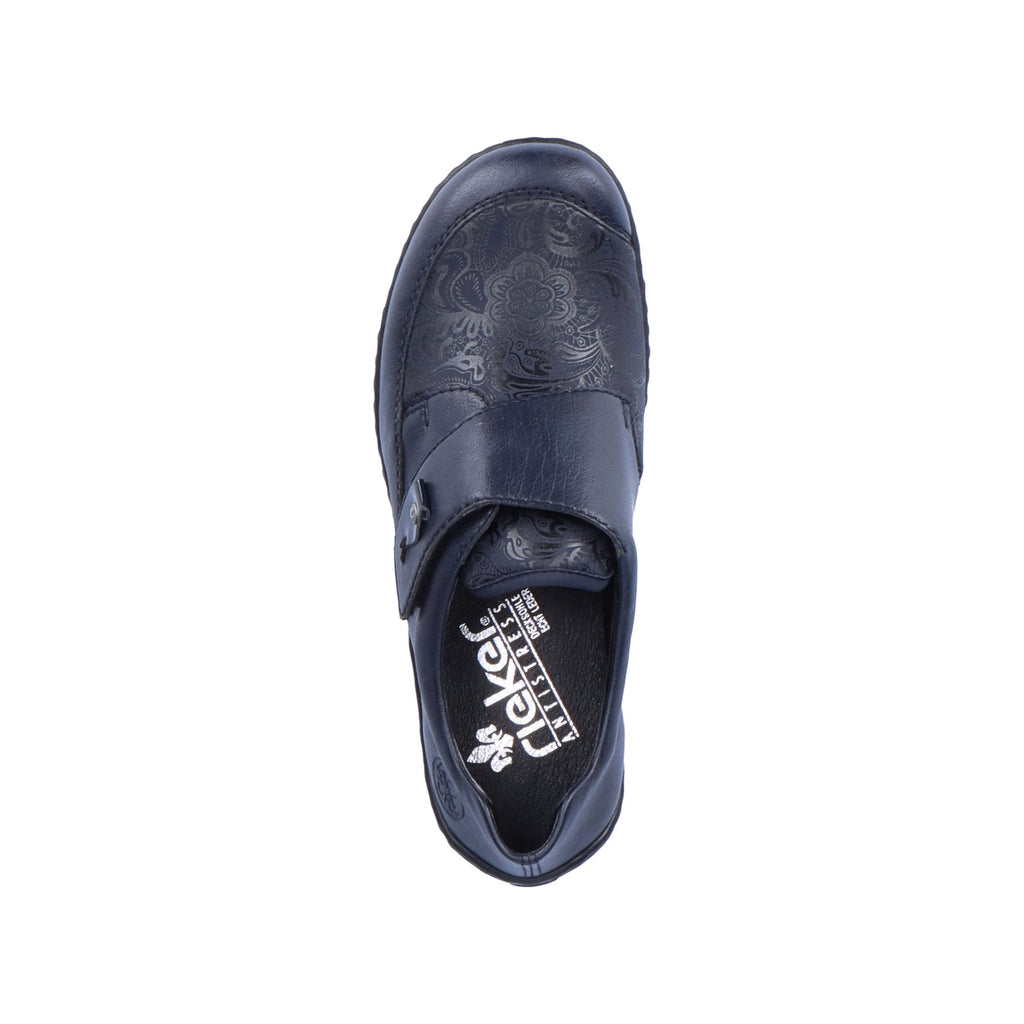Rieker 48951 Wide Fitting Hook & Loop Shoe - Blue - image 008 |ww_colour=blue|ww_order=008|