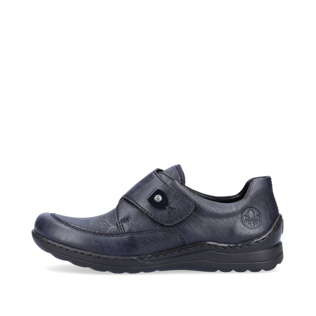 Rieker 48951 Wide Fitting Hook & Loop Shoe - Blue - image 010 |ww_colour=blue|ww_order=010|