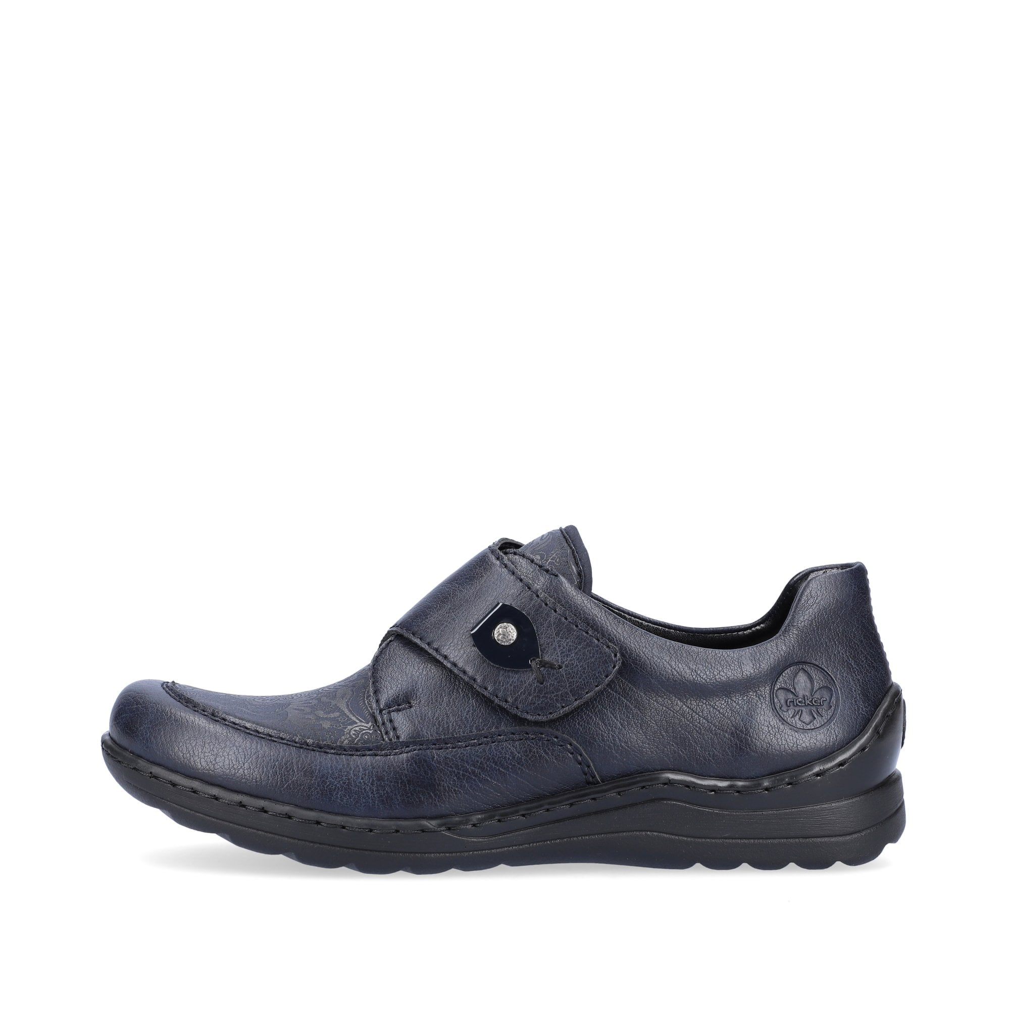 Rieker 48951 Wide Fitting Hook & Loop Shoe - Blue - image 010 |ww_colour=blue|ww_order=010|
