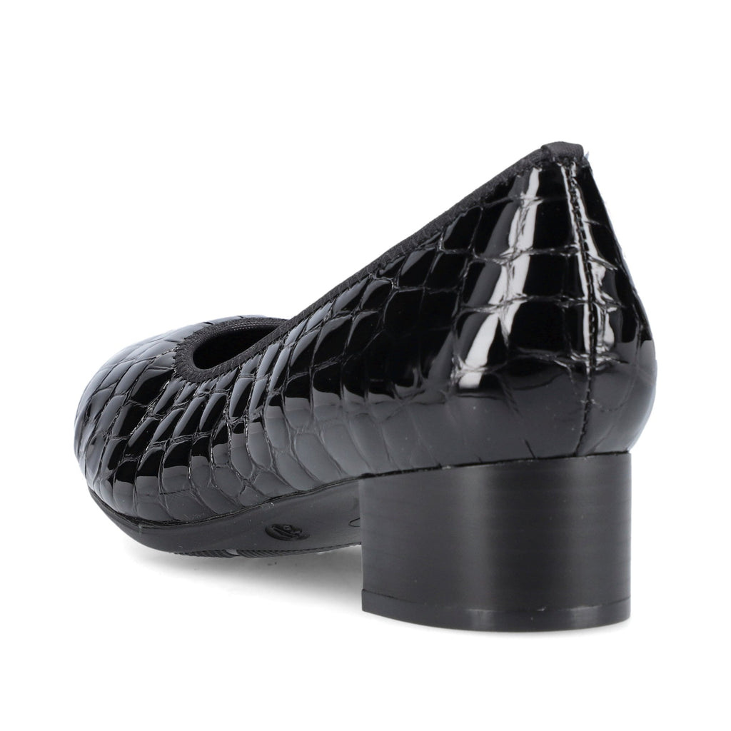 Rieker Leather Heeled Court Shoe - Black - image 007 |ww_colour=black|ww_order=007|