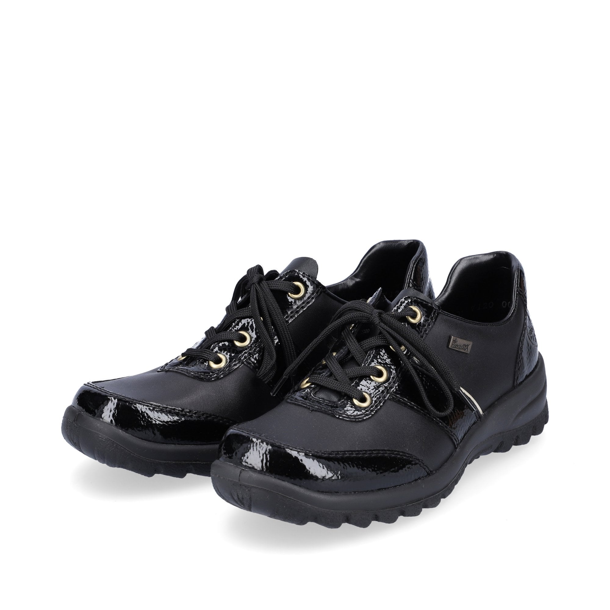 Rieker L7120 Eike Water Resistant Lace Up Shoe - Black - image 002 |ww_colour=black|ww_order=002|