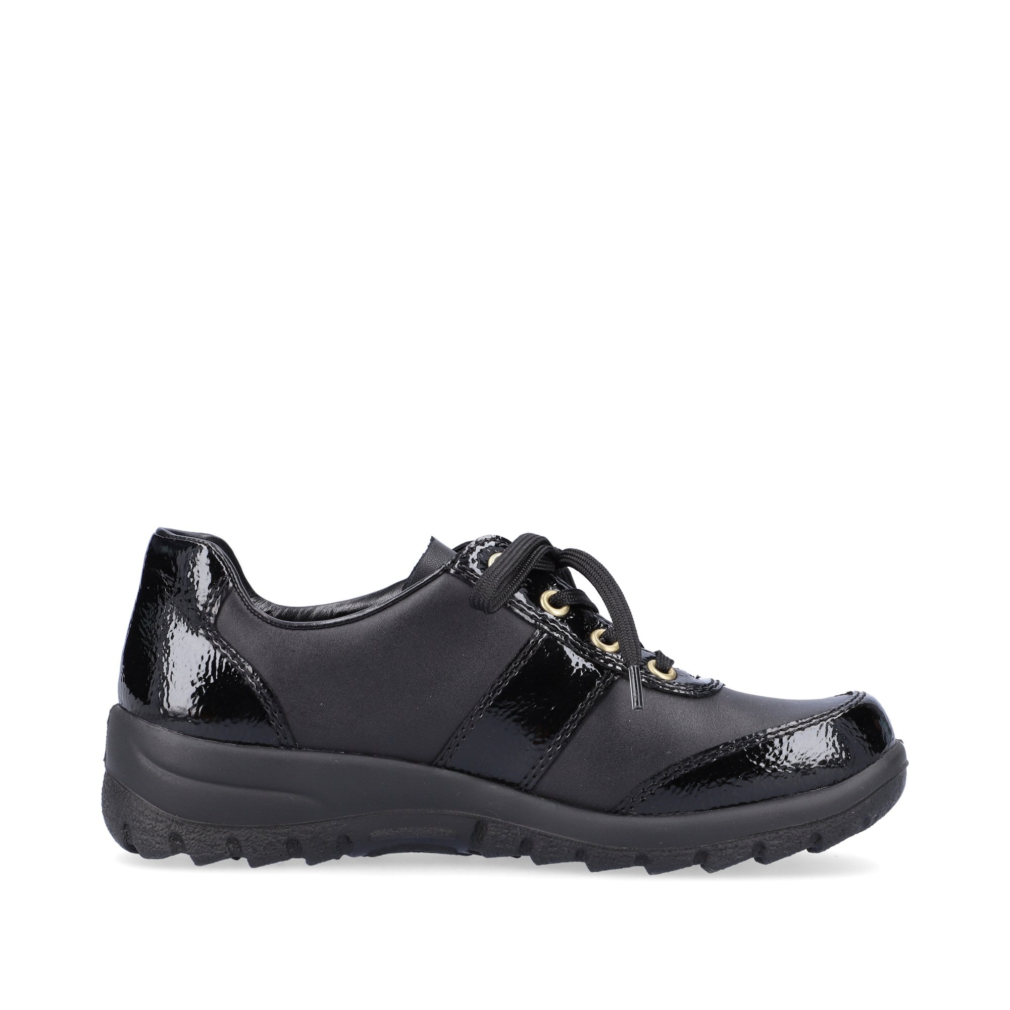 Rieker L7120 Eike Water Resistant Lace Up Shoe - Black - image 004 |ww_colour=black|ww_order=004|