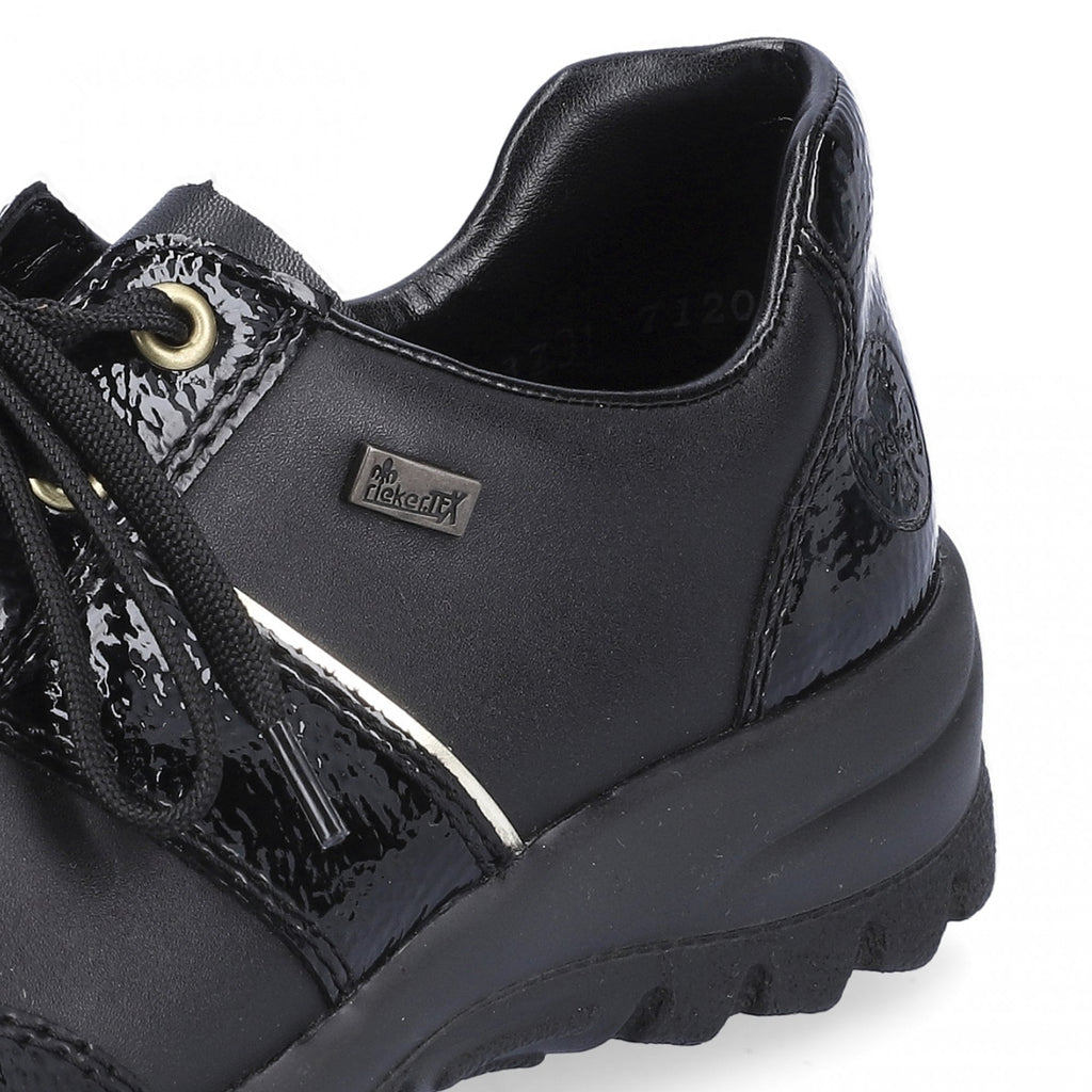 Rieker L7120 Eike Water Resistant Lace Up Shoe - Black - image 005 |ww_colour=black|ww_order=005|