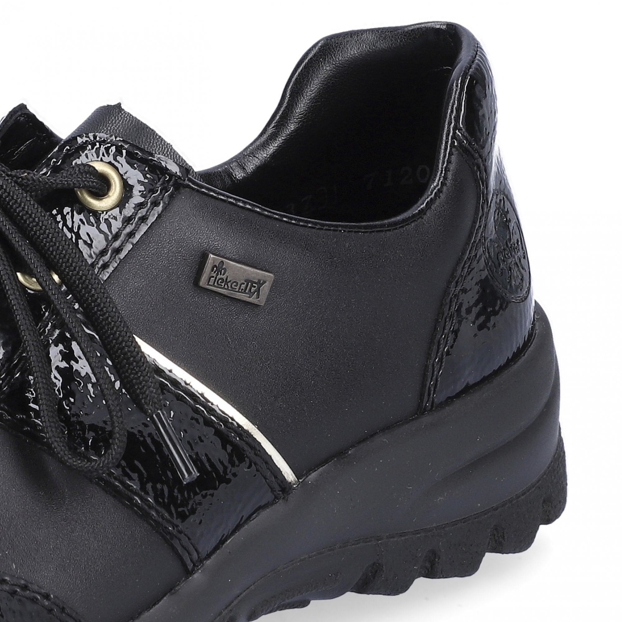 Rieker L7120 Eike Water Resistant Lace Up Shoe - Black - image 005 |ww_colour=black|ww_order=005|