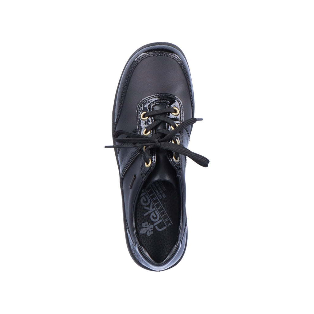 Rieker L7120 Eike Water Resistant Lace Up Shoe - Black - image 009 |ww_colour=black|ww_order=009|