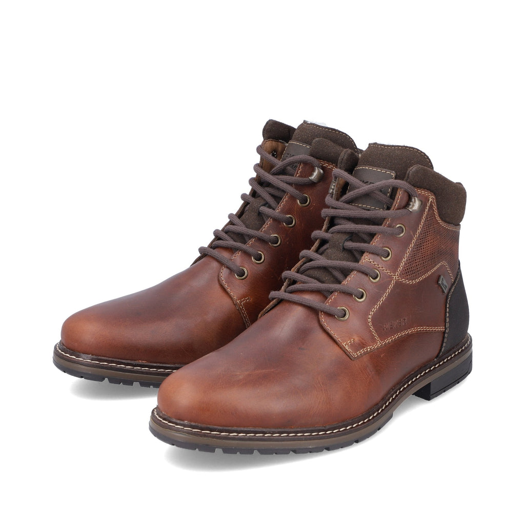 Rieker 13740 Lace & Zip Up Ankle Boot - Tan - image 002 |ww_colour=tan|ww_order=002|