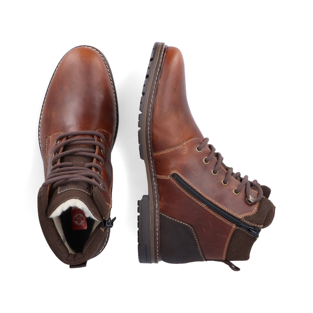 Rieker 13740 Lace & Zip Up Ankle Boot - Tan - image 003 |ww_colour=tan|ww_order=003|
