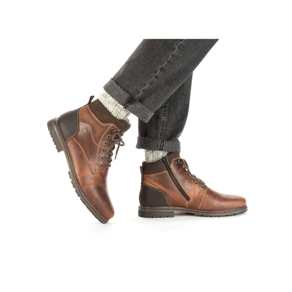 Rieker 13740 Lace & Zip Up Ankle Boot - Tan - image 004 |ww_colour=tan|ww_order=004|