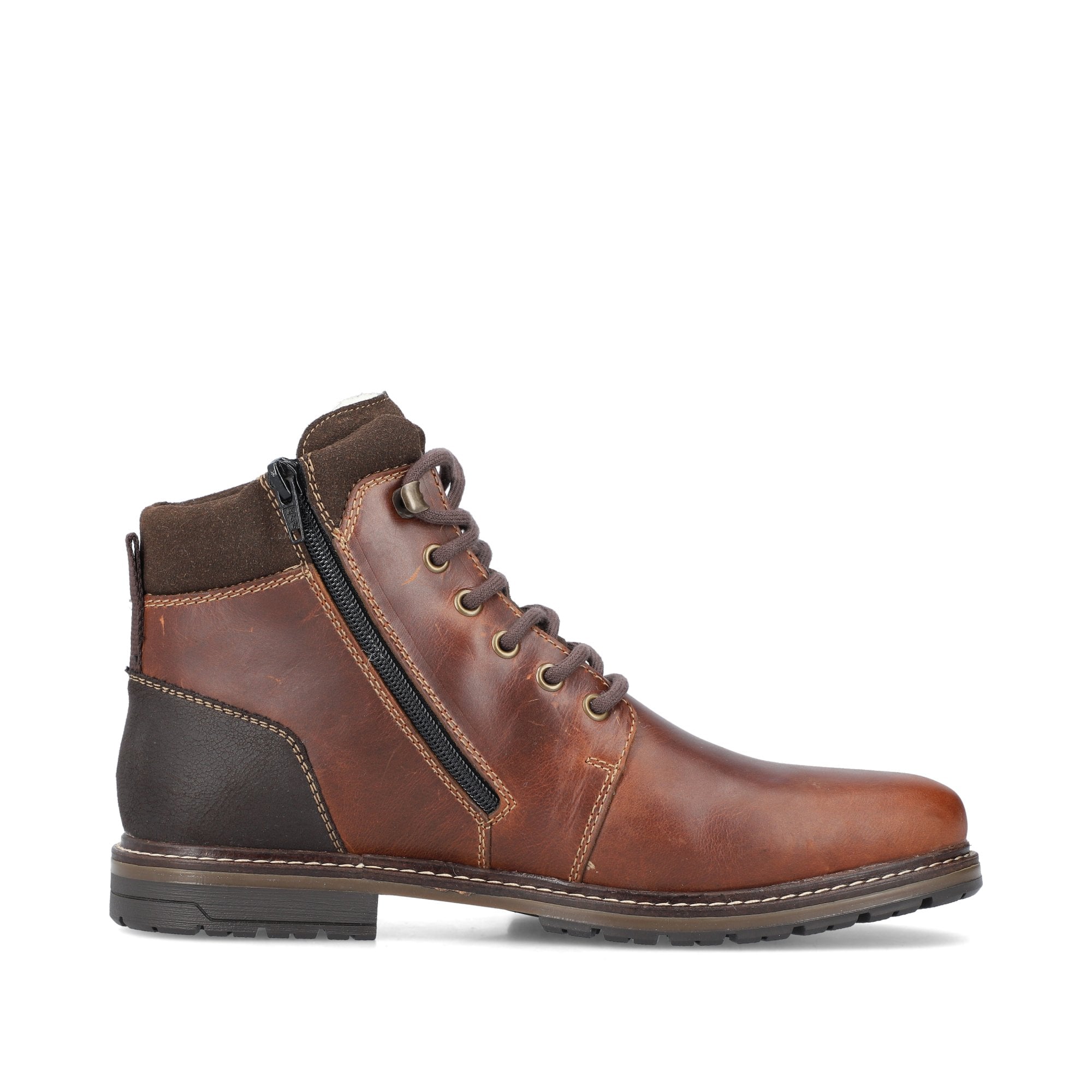 Rieker 13740 Lace & Zip Up Ankle Boot - Tan - image 005 |ww_colour=tan|ww_order=005|
