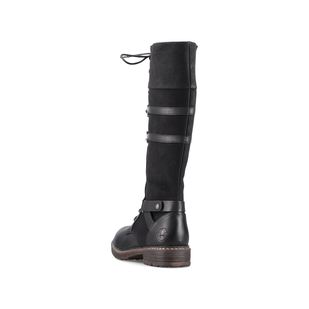 Rieker 94732 Long Lace Up/Zip Boot - Black - image 008 |ww_colour=black|ww_order=008|