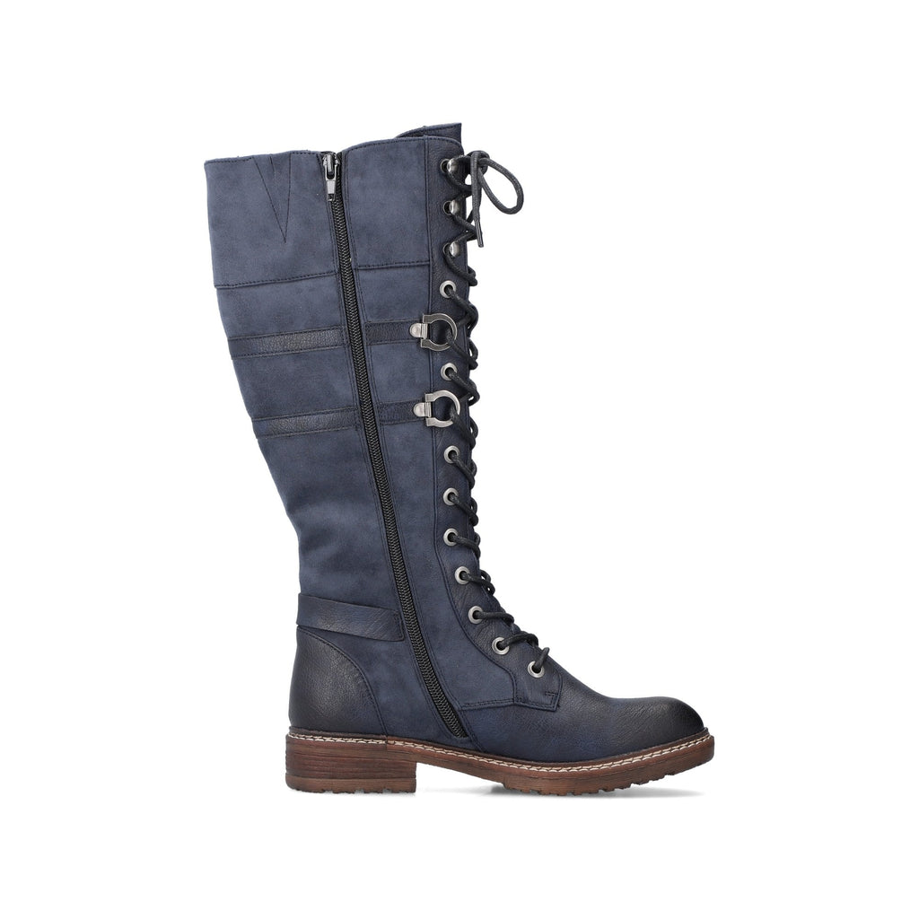 Rieker 94732 Long Lace Up/Zip Boot - Blue - image 005 |ww_colour=blue|ww_order=005|