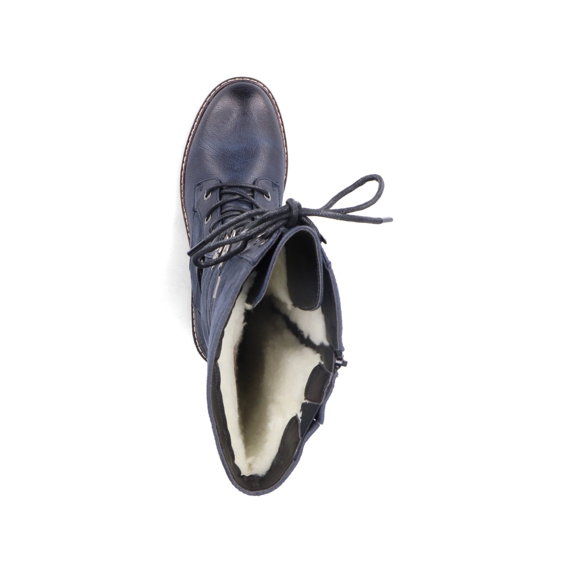 Rieker 94732 Long Lace Up/Zip Boot - Blue - image 007 |ww_colour=blue|ww_order=007|