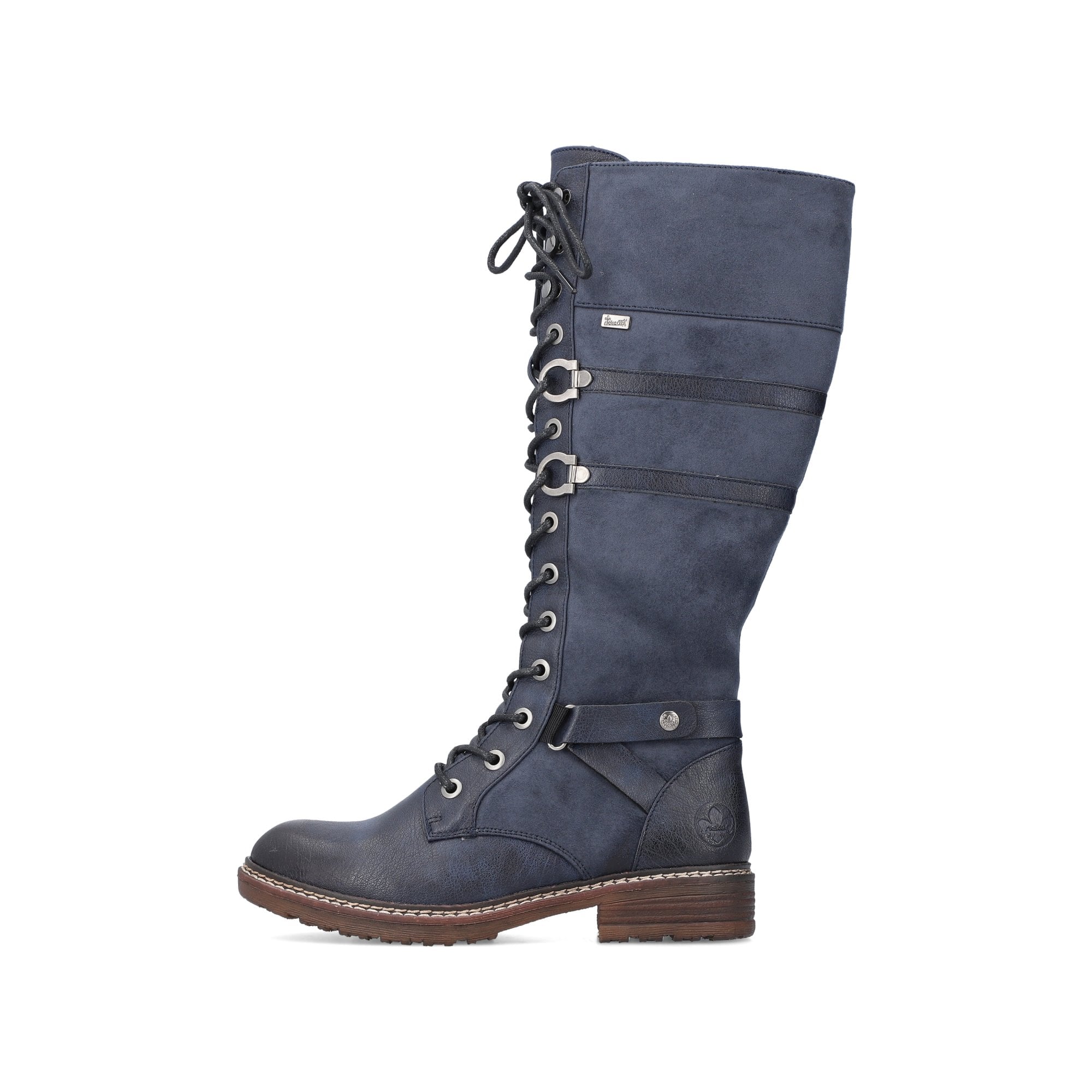 Rieker 94732 Long Lace Up/Zip Boot - Blue - image 010 |ww_colour=blue|ww_order=010|