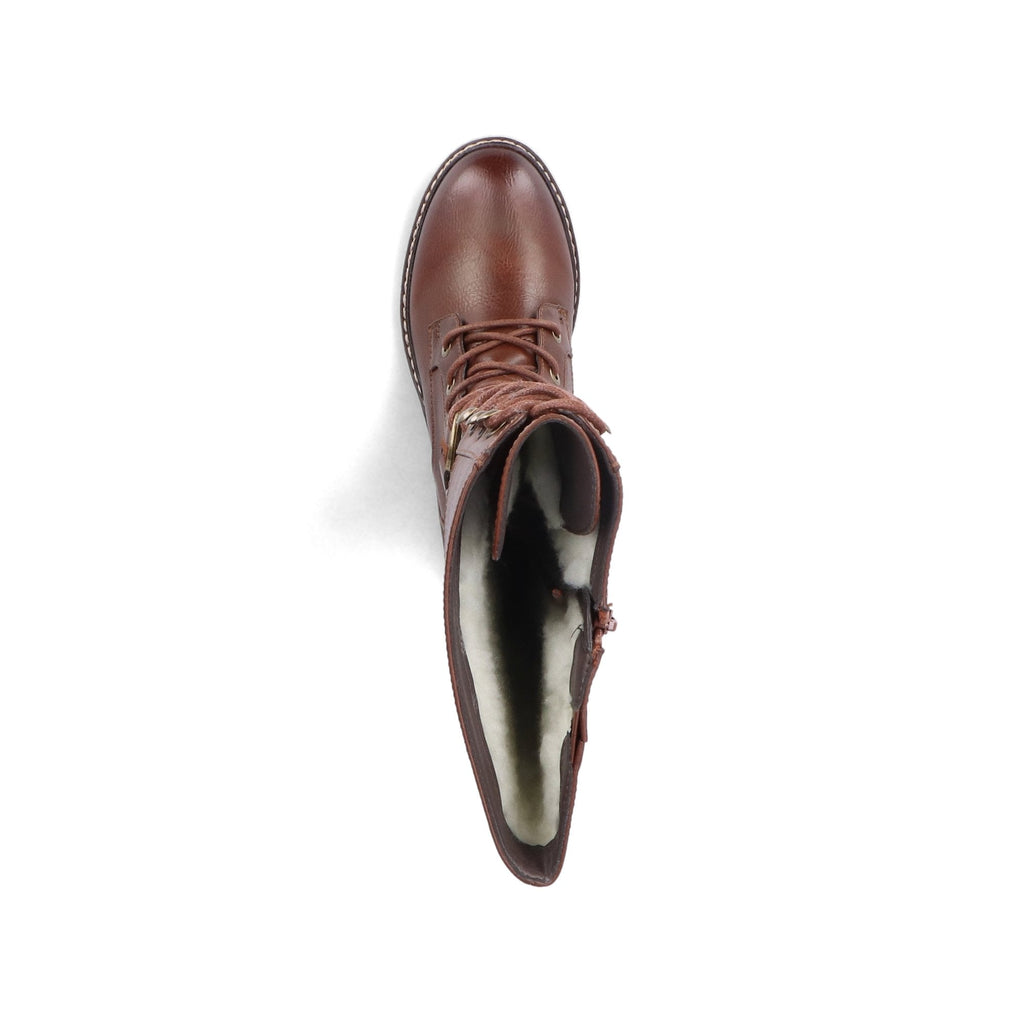 Rieker 94732 Long Lace Up/Zip Boot - Tan - image 007 |ww_colour=tan|ww_order=007|