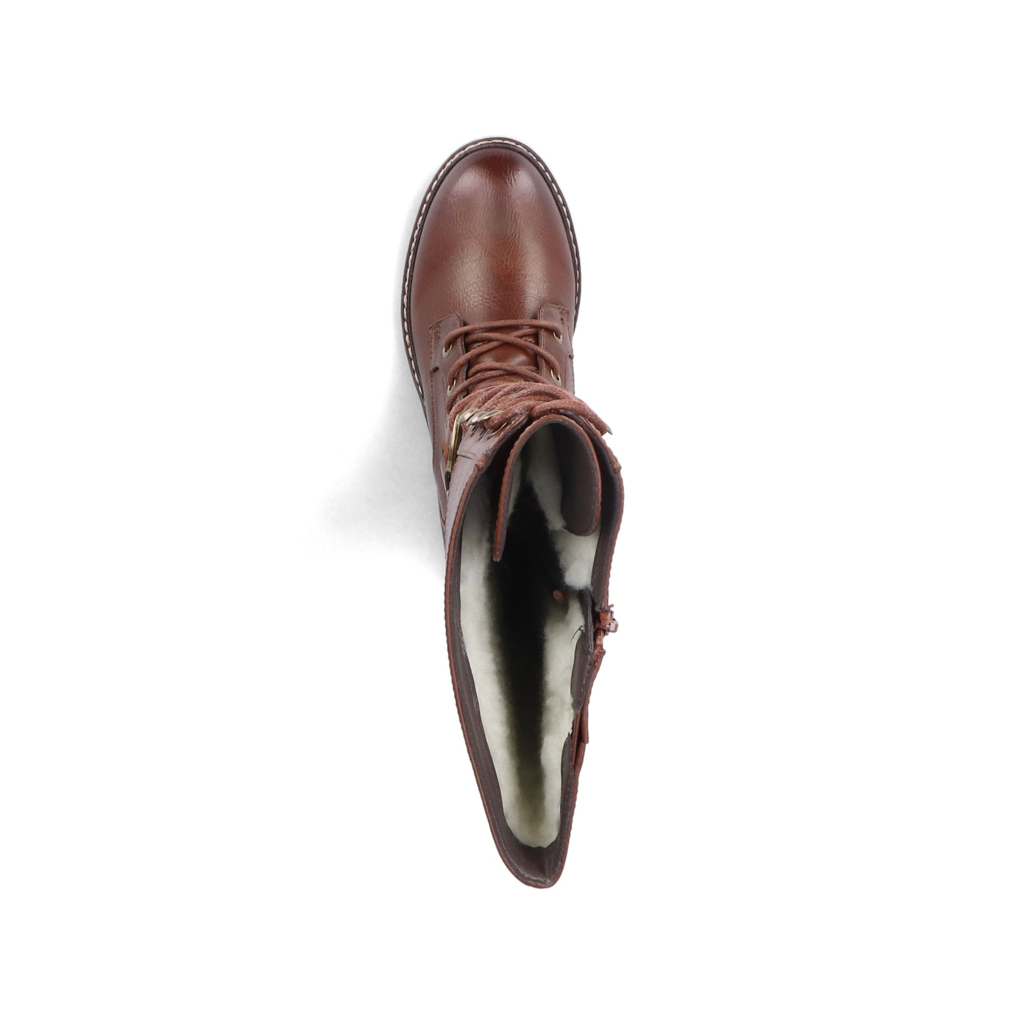 Rieker 94732 Long Lace Up/Zip Boot - Tan - image 007 |ww_colour=tan|ww_order=007|