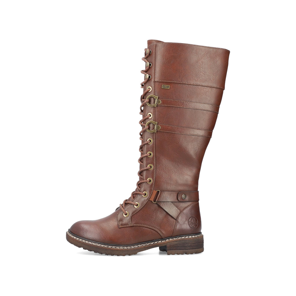 Rieker 94732 Long Lace Up/Zip Boot - Tan - image 010 |ww_colour=tan|ww_order=010|