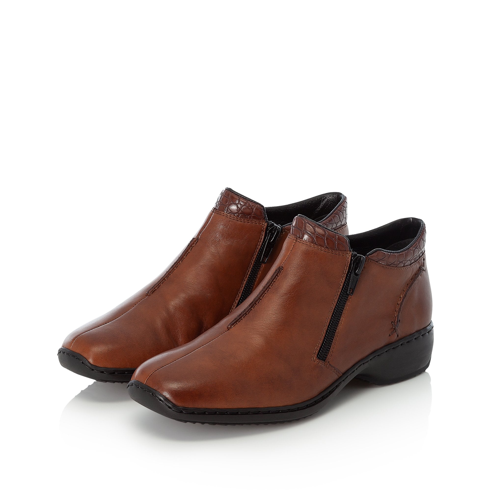 Rieker L3882 Twin-Zip Ankle Boot - Brown - image 002 |ww_colour=brown|ww_order=002|