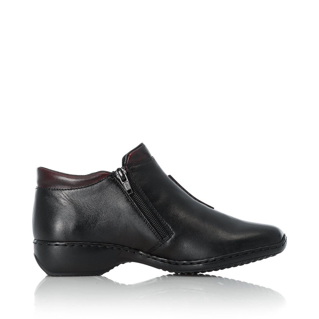 Rieker L3882 Twin-Zip Ankle Boot - Black Combi - image 003 |ww_colour=black-combi|ww_order=003|