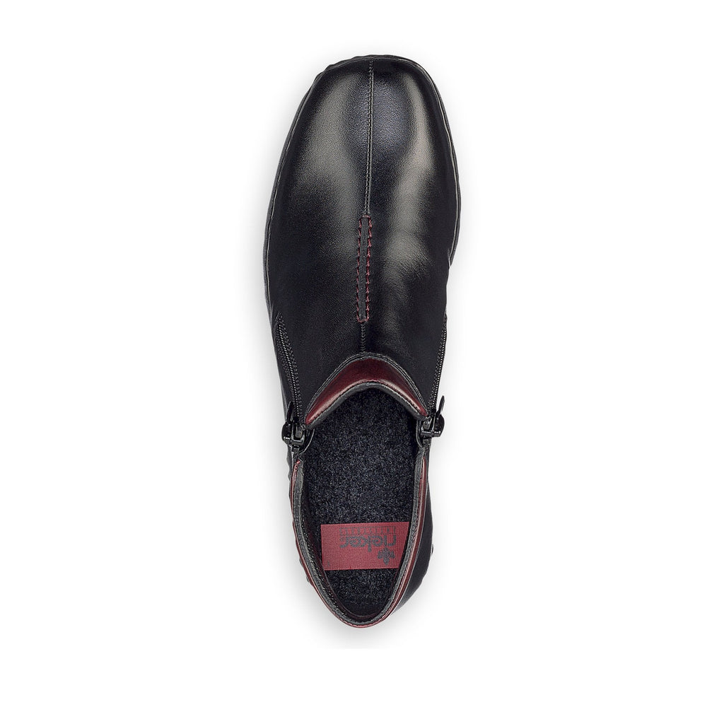 Rieker L3882 Twin-Zip Ankle Boot - Black Combi - image 005 |ww_colour=black-combi|ww_order=005|