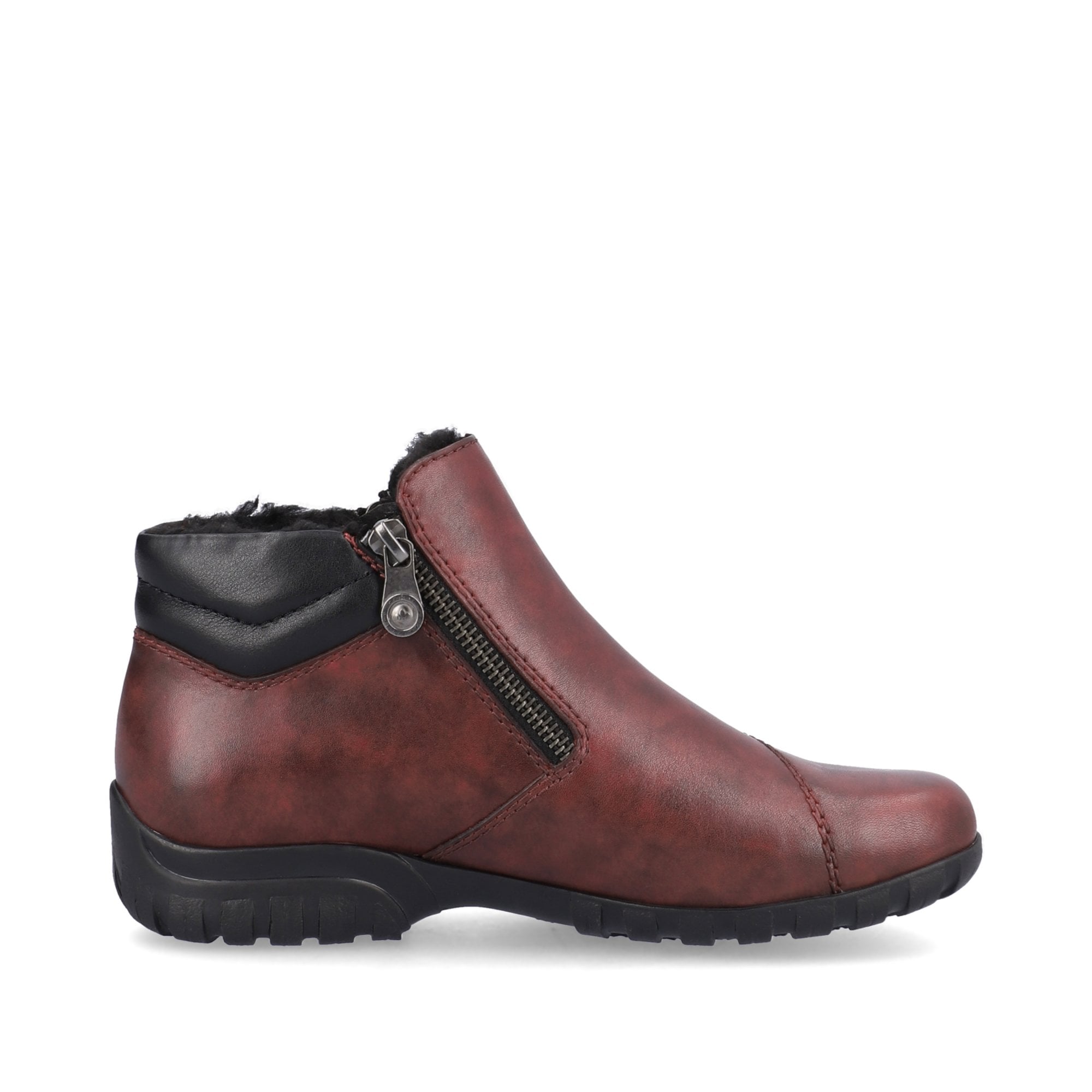 Rieker L4655 Zip Up Ankle Booties - Red - image 005 |ww_colour=red|ww_order=005|