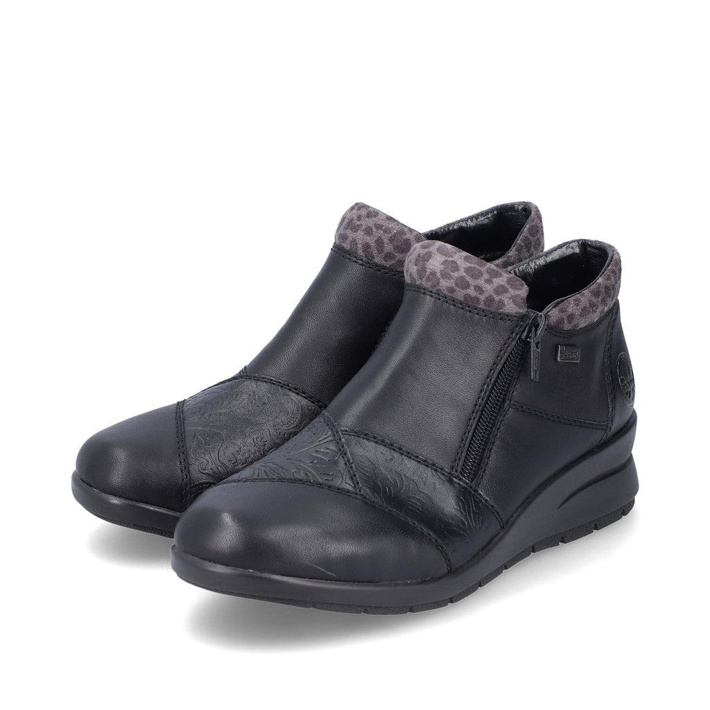 Rieker L4881 Dual Zip Ankle Boot - Black - image 002 |ww_colour=black|ww_order=002|