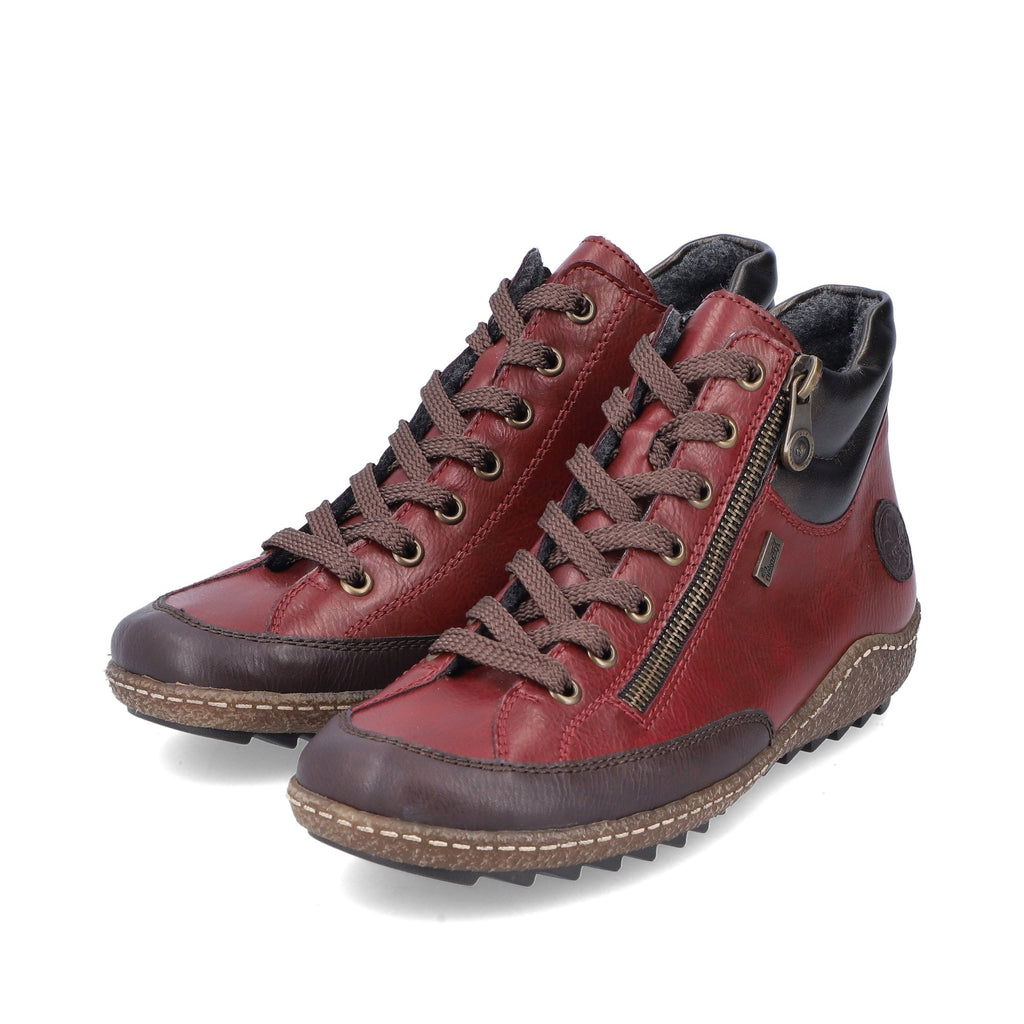Rieker L7500 Lace/Zip Up Ankle Boot - Red - image 002 |ww_colour=red|ww_order=002|