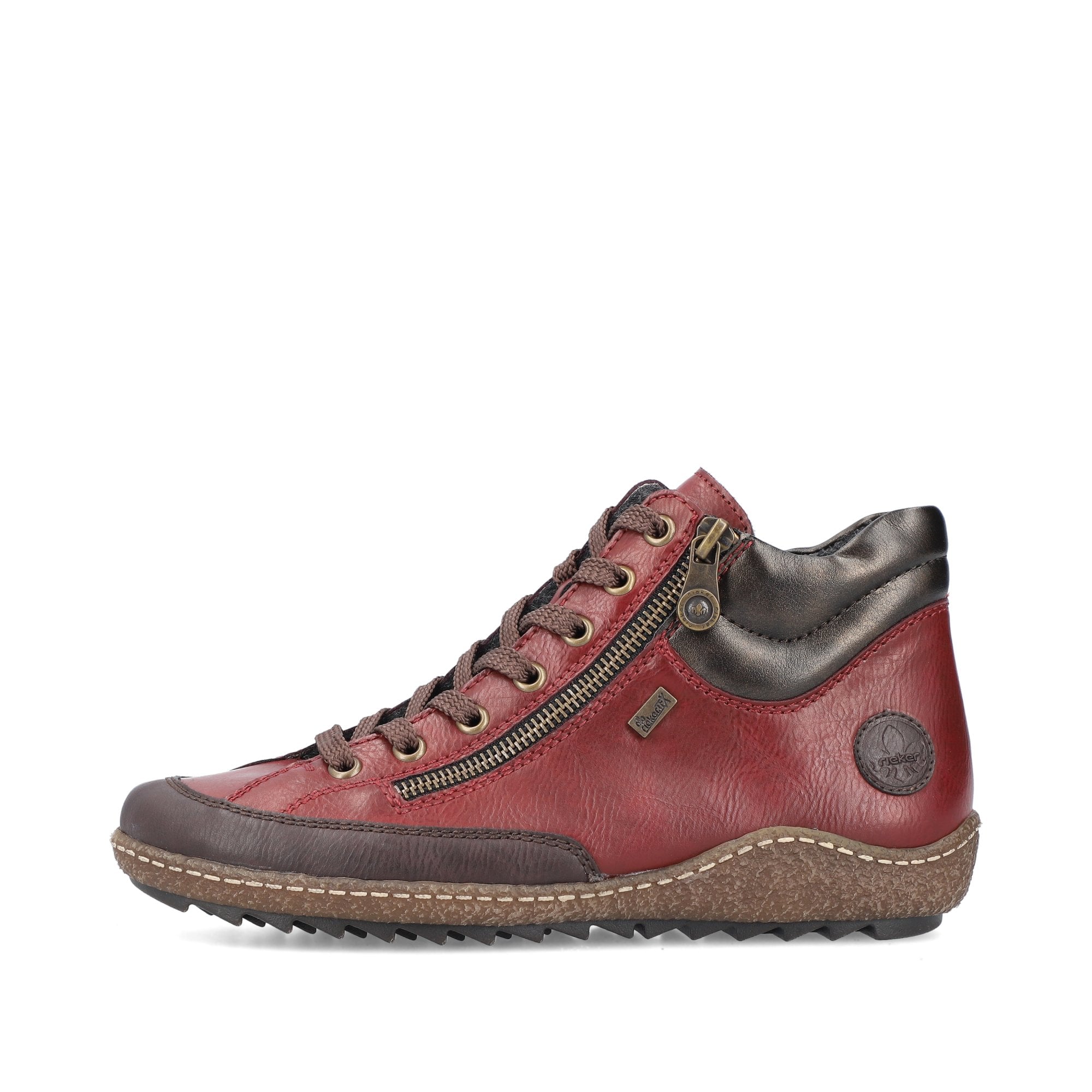 Rieker L7500 Lace/Zip Up Ankle Boot - Red - image 005 |ww_colour=red|ww_order=005|
